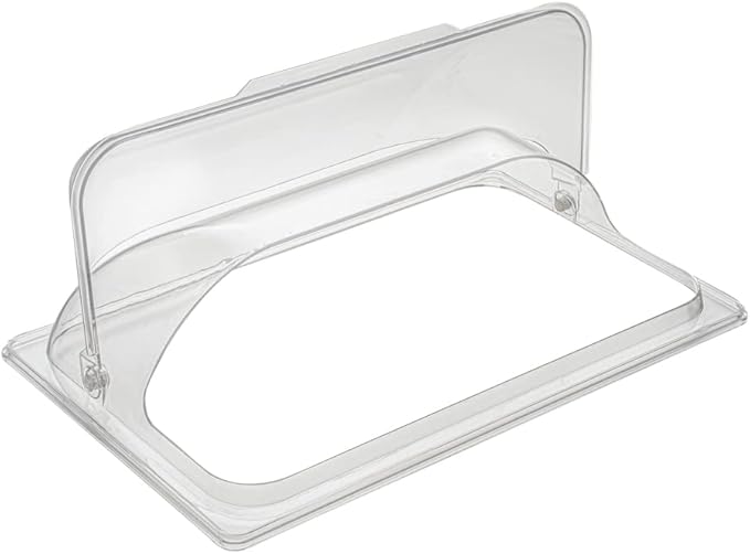 Restaurantware Cater Tek 21 Inch Polycarbonate Plate Cover 1 Shatterproof Dish Cover - Dishwashable For 21 Inch Plates Clear Plastic Tray Cover Flap Handle Design Endures Up To 210F