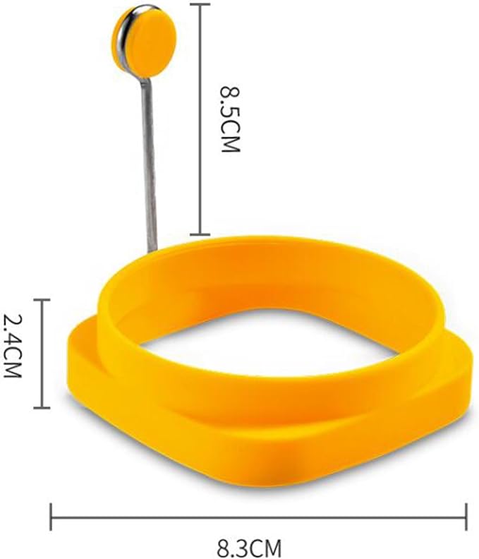 Yelleow Fried Egg High Temperature Resistance Flexible Food Grade Double-sided Square Round Egg Fryer Mould for Home Fried Egg Ring,Specialty Cookware,Eggs Poachers
