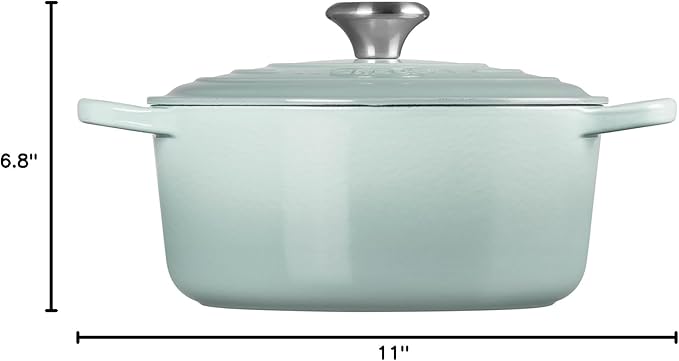 Le Creuset Enameled Cast Iron Signature Round Dutch Oven, 4.5 qt., Sea Salt