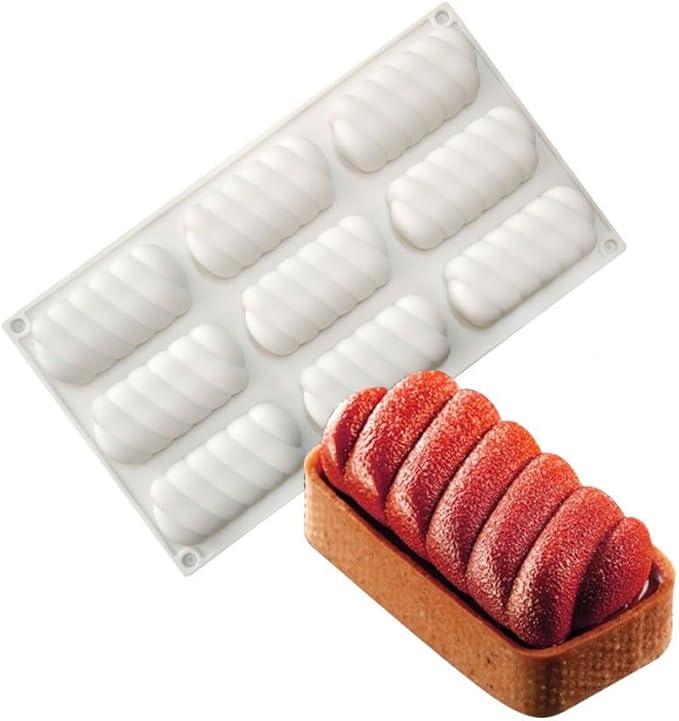 Silicone Mold for Baking Cakes,Soap Molds,Flower Shape Silicone Molds for Homemade French Dessert Mold for Pastry Chocolate,Jelly Chocolate Mold & Ice Cube Tray (A_ Spiral Twist Shape)