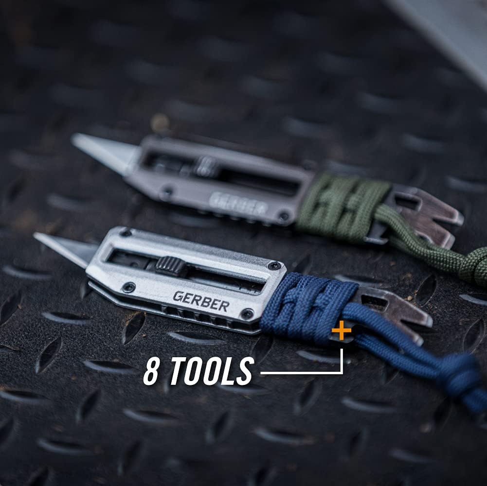 Gerber Gear Prybrid X EDC Multitool Pocket Utility Knife - Razor Knife with Retractable Hobby Blade and Pry Bar - Green