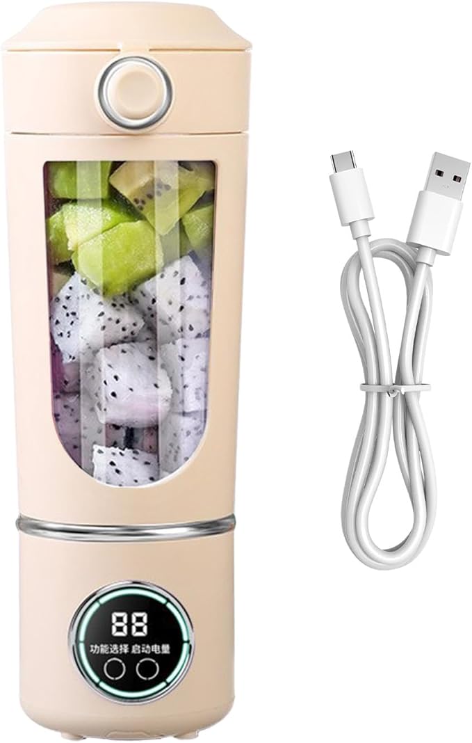 Electric Blender Cup - 700ml USB Rechargeable Fruit Mixer | Electric Vegetable Juicer - for Women Men Teens Adults Kitchen Gym Travel Dormitory Apartment Hotel School