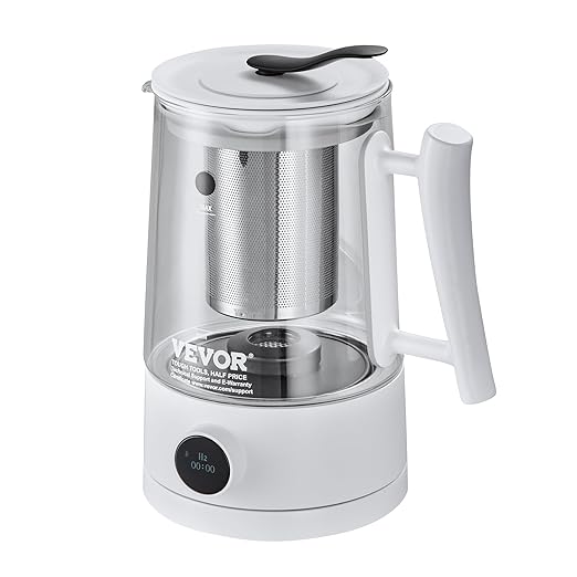 VEVOR Hydrogen Water Pitcher, Rich Hydrogen Water Generator, 1.5 L Large Capacity Hydrogen Water Bottle Generator SPE and PEM Technology, Hydrogen Rich Water Ionizer Machine for Brewing Coffee or Tea