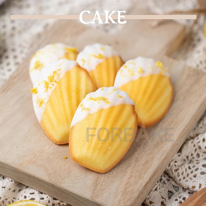 2-Pack Madeleine Pan ā 12-Cavity French Shell Cake Mold, Non-Stick Golden Carbon Steel Baking Pan for Classic Madeleines, Tea Cakes & Cookies