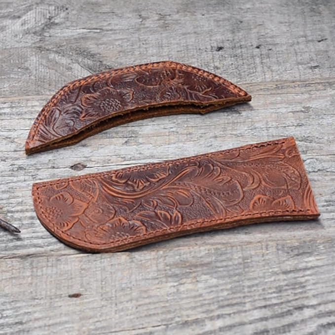 JJNUSA Leather Cast Iron Handle Cover,Skillet Handle Cover, Handmade Leather Handle Protector
