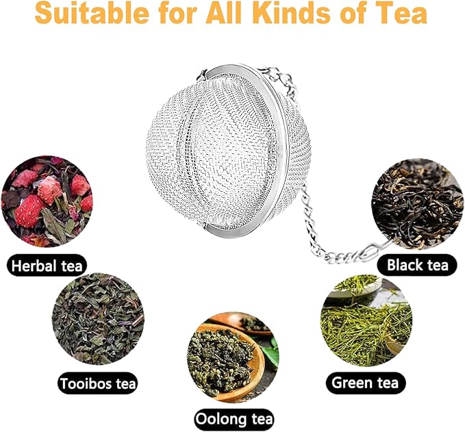 TeaSanavie 2 Pack Tea Infuser for Loose Leaf Tea with Gnome & Honey Bee Charms - 304 Stainless Steel Tea Steeper, Nature Themed Tea Gift