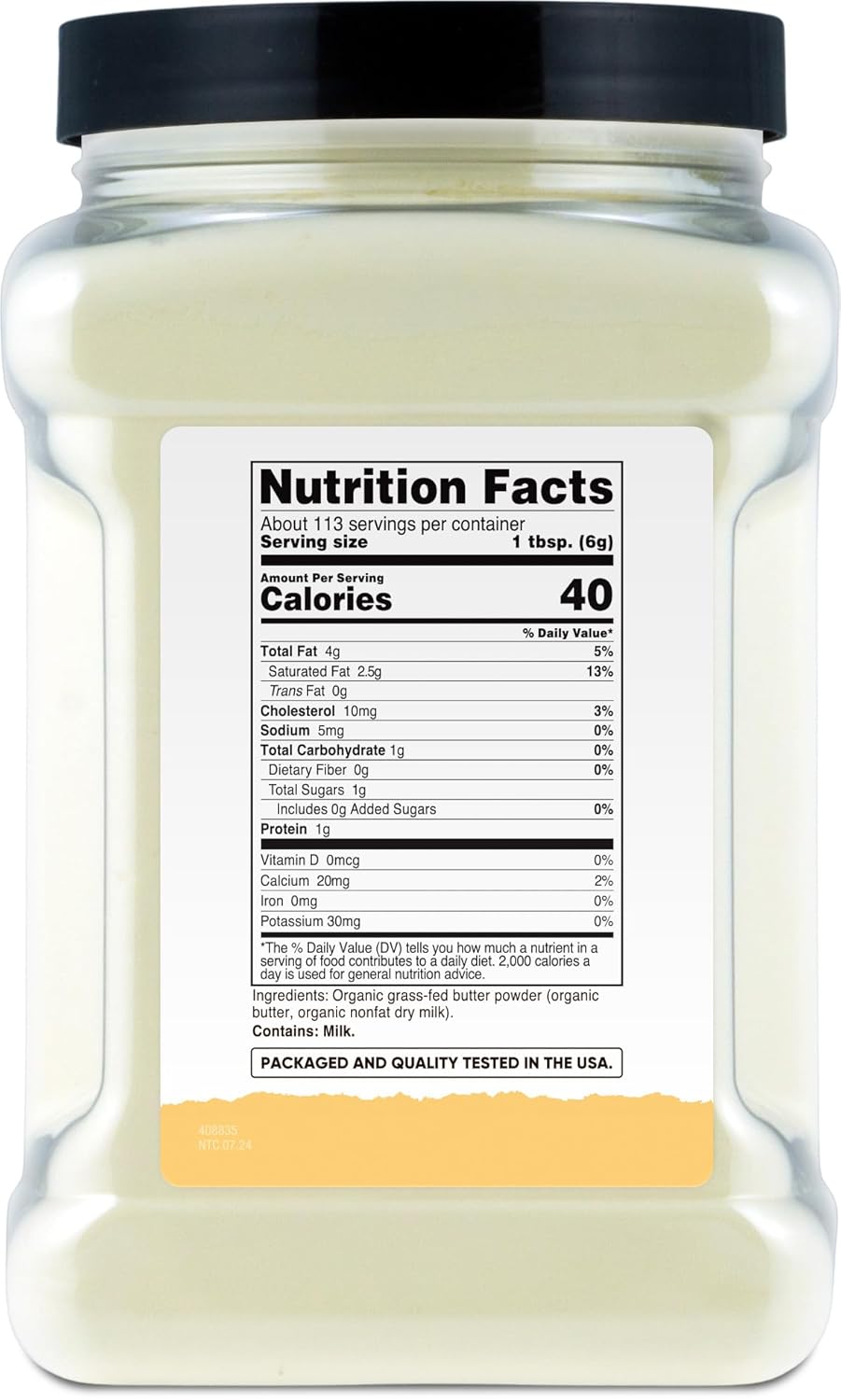 Nutricost Organic Grass-Fed Butter Powder (1.5 LB) - GMO-Free, Gluten-Free