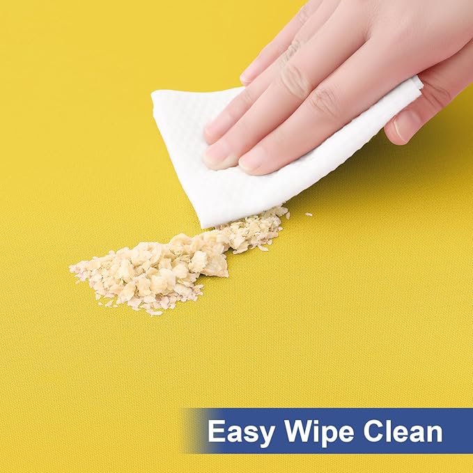 homing Rectangle Table Cloth Cover, Waterproof Polyester Elastic Fitted Tablecloth, Fits for 5 Foot Folding Tables, Washable Table Protector for Picnic, Camping, Outdoor (Yellow, 30" x 60")