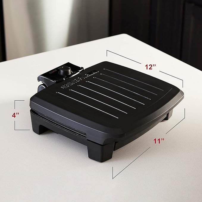 GEORGE FOREMAN® Contact Submersible™ Grill,5-Serving - Adjustable Temperature Control,Black Plates,Wash the entire-grill,(Pack of 2)