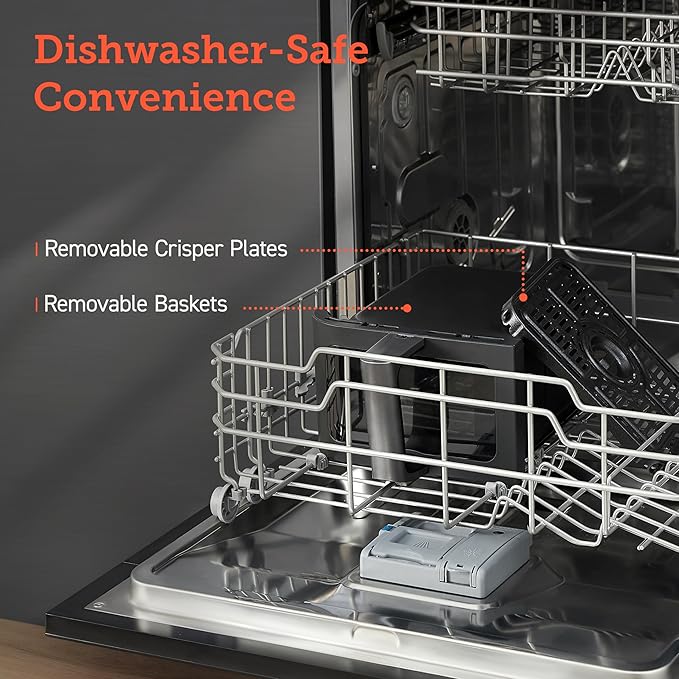 COSORI Dual Air Fryer 9Qt โ 10-in-1, Fresh Balanced Meals for Family and Children with Double Baskets, Sync Cook & Finish to Bake, Roast, Reheat, Broil & 130 Recipes for Easy Cooking, Dishwasher Safe
