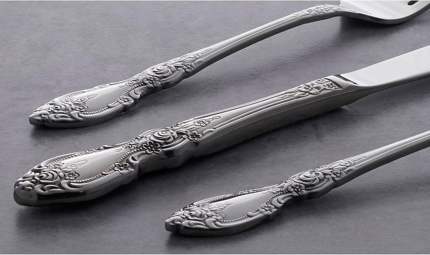 Oneida Wordsworth Everyday Flatware Dinner Spoons 18/0 Stainless Steel, Set of 4, Silver