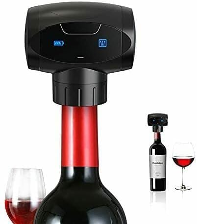 Electric Wine Stoppers, Automatic Wine Vacuum Pump, Reusable Wine Bottle Stoppers Cork Saver Plug, Wine Preserver Stopper - 2 Pack