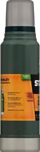 Stanley Heritage Classic Vacuum Bottle with Handle 1.1 qt | Wide Mouth with Leakproof Cup Lid | Keep Drinks Hot or Cold for Travel | Insulated Stainless Steel Thermos | BPA-Free | (Pack of 3)