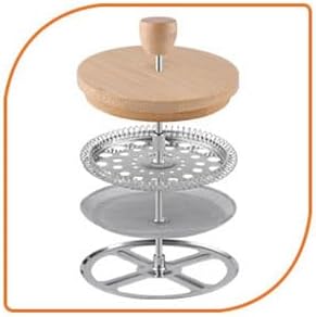 2.6 Inch Filter Parts for 12 oz French Press 3 Pieces Stainless Steel Set Containing Spiral Disk, Small Little Coffee Press Mesh Screen for Sivaphe 350ml Coffee Maker