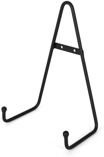 Milltown Merchants Round Metal Display Stand - Fused Glass Art Base - Plate Stand/Plate Holder - Round Art Panel Stand (2 Pack)
