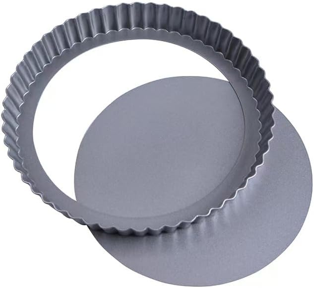 2 Pack Tart Pan 9 Inch Tart Pan with Removable Bottom, 1.1 Inch Deep Baking Pan