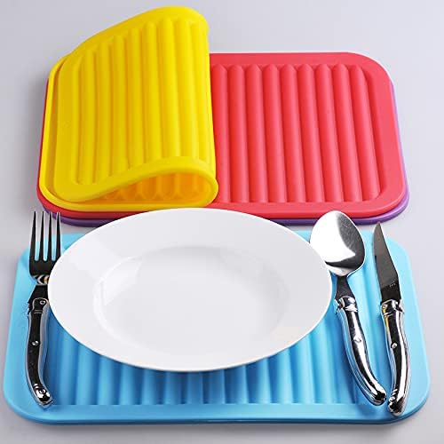 Smithcraft Silicone Trivets Mats for Hot Dishes and Hot Pots, Hot Pads for Countertops, Tables, Pot Holders, Spoon Rest Small Drying Mats Set of 2 Many Colors for Your Choose (Beige)