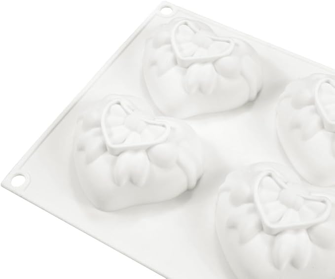 3D Bow Love Silicone Cake Moulds Fondant Decorating Tools Chocolate Pastry Molds Kitchen Baking Accessories (Heart G 11.8 X6.92 X1.4inch)