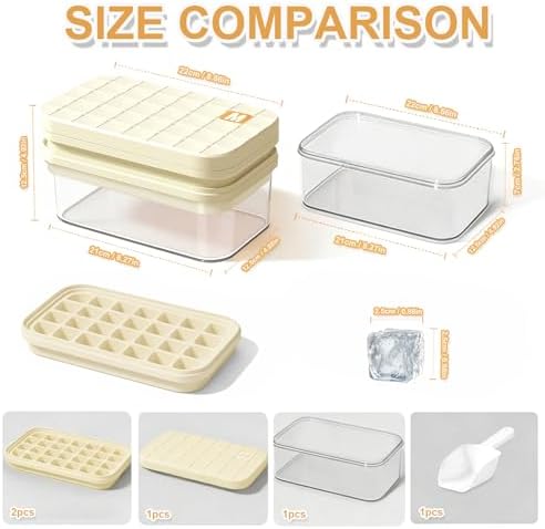 Ice Cube Tray with Lid and Bin + Ice Cube Tray