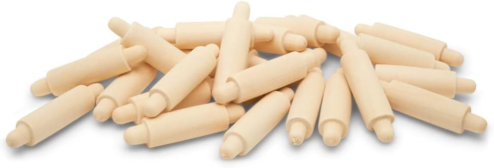 Wooden Mini Rolling Pin, 1-1/2 inches, Pack of 100, Perfect for Scrapbook Projects, Miniatures, Party Decor, and Crafts, by Woodpeckers