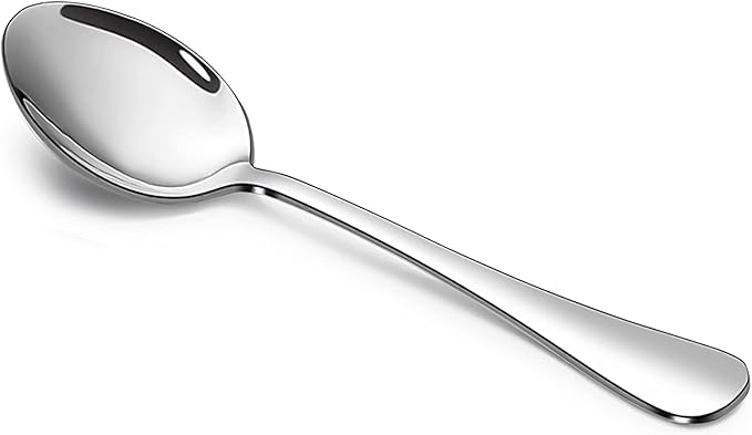 SANTUO Stainless Steel Teaspoon Set,12 Piece 6.7" Spoons Silverware,Dessert Spoons,Mirror Finish & Dishwasher Safe
