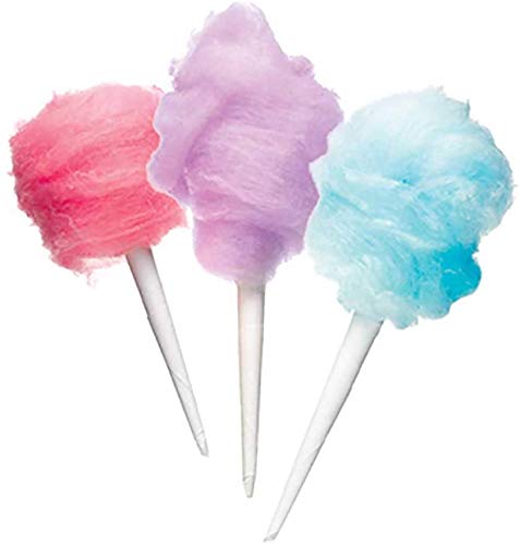 Concession Essentials Cotton Candy Cones- Pack of 100ct Cotton Candy Cones. White Paper Cones (White)