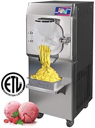 Kolice ETL Certificate Commercial Hard ice Cream Machine Gelato ice Cream Making Machine Italian Water ice Maker-Italy Designed Extra Strong Door, 9-11 Gal Per Hour