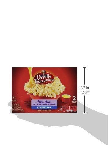 Orville Redenbacher's Gourmet Microwave Popcorn, Pour-Over, Movie Theater Butter, 2-Count (Pack of 6)