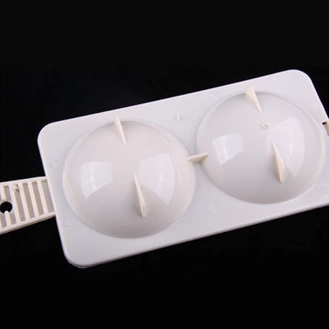 White 2 Slots Microwave Oven Egg Steamer Poacher Cooker, Egg Cooker Poacher with 2 Cavity Egg Boiler Boil Steamer Kitchen Tool,Rectangular,Poach Eggs, Boil Cook Steam Eggs Poachers Specialty Cookware