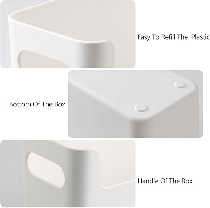 2Pcs Paper Plate Dispenser for 7-10 Inch Disposable Plates, Space-Saving Disposable Plate Storage Organizer for Cabinet, Countertop, RV or Outdoor, Space-Saving Plastic, Foam and Paper Plate Storage