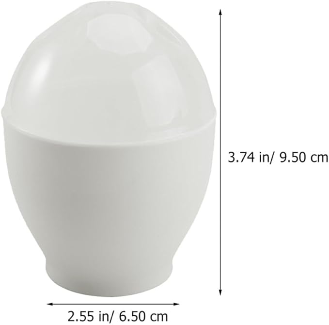 Mikinona 10pcs White Microwave Egg Steaming Cups Egg Holder Mini Cooker for Home Kitchen Steamed Bowls Specialty Cookware