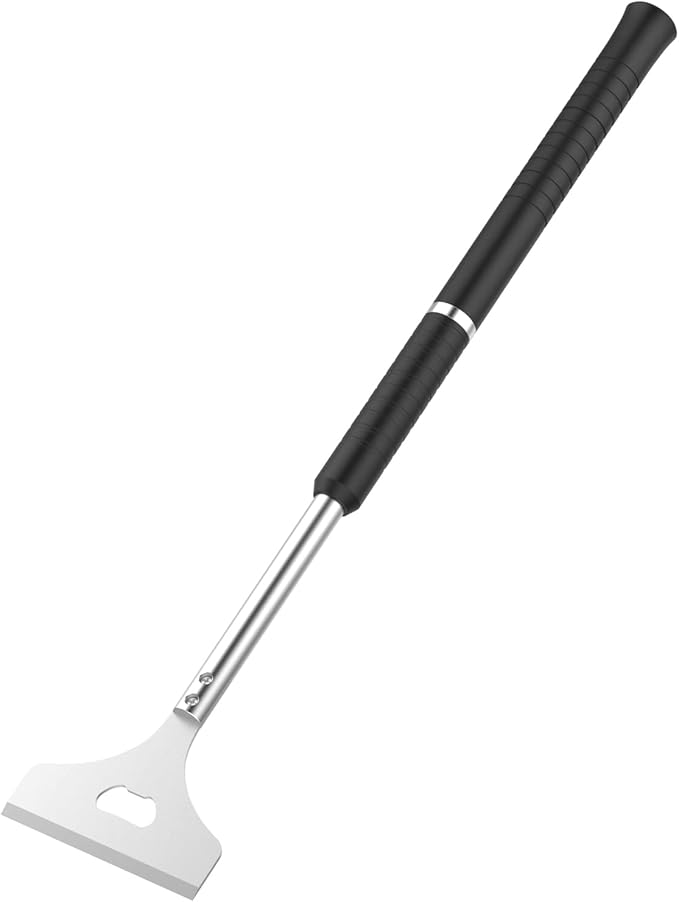 Extra Length Griddle Scraper,Griddle Cleaning Scraper with 16" 7 Handle,Heavy Duty Stainless Steel Grill Scraper,Flat top griddles Grill Accessories Cleaning Kit for Indoor,Outdoor