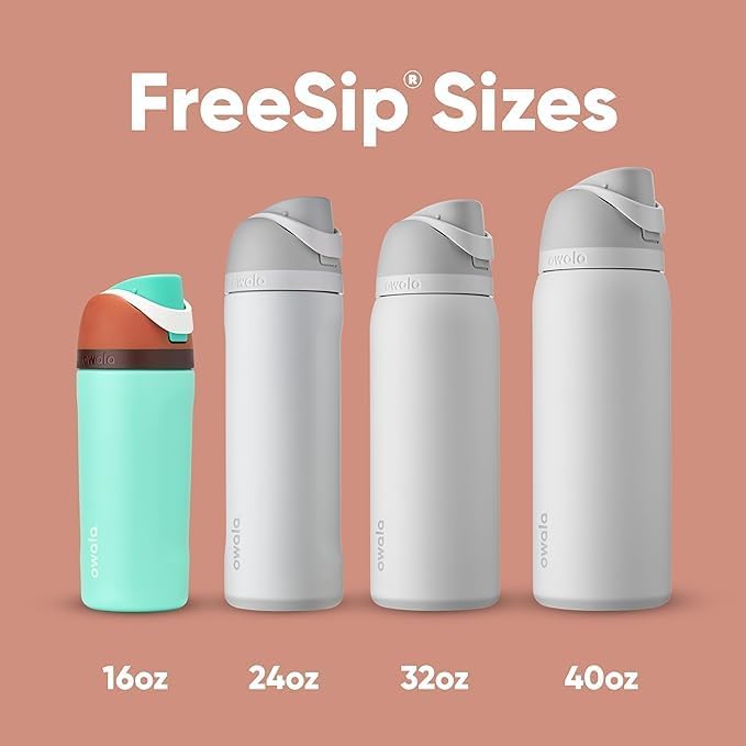Owala FreeSip Insulated Stainless Steel Water Bottle with Straw for Sports, Travel, and School BPA-Free Sports Water Bottle, 40 oz, Iced Breeze