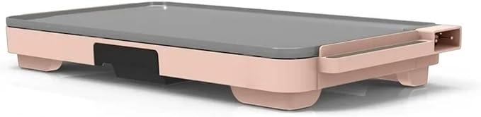 Electric Griddle 12x22 Inch with Backsplash, Nonstick Cooking Surface, Adjustable Temperature Control (Rose)