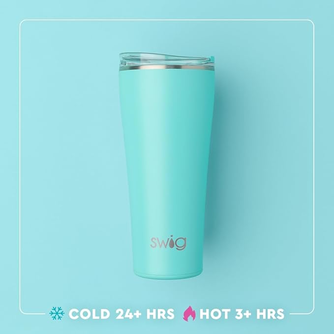 Swiglife 32oz Insulated Tumbler, Travel Coffee Tumbler with Lid, Cup Holder Friendly, Stainless Steel Travel Coffee Mug, Nurse Tumbler, Nurse Gifts for Women (Scrub Life)