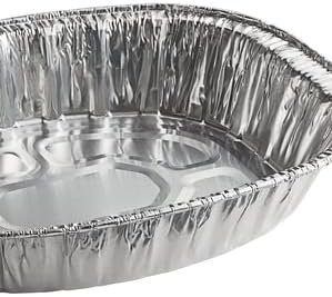 Disposable Oval Roasting Pan - Durable Turkey Roaster Pans Extra Large, Heavy-Duty Aluminum Foil, Deep, Oval Shape for Chicken, Meat, Brisket, Roasting, Baking, Recyclable (100)
