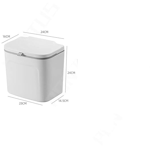 Hanging Trash Can, Kitchen Garbage Bin Waste Bins, Plastic Wall-Mounted Trash Can Adhesive Storage Garbage Bin with Lid Cabinet Hanging Bathroom Trash Can Home Kitchen Accessories (Color : B)