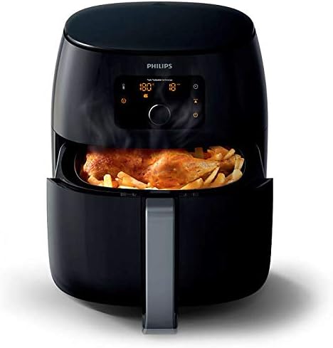 Philips Avance Collection XXL Digital Twin TurboStar Airfryer Black/Silver - HD9654/96 (Renewed)