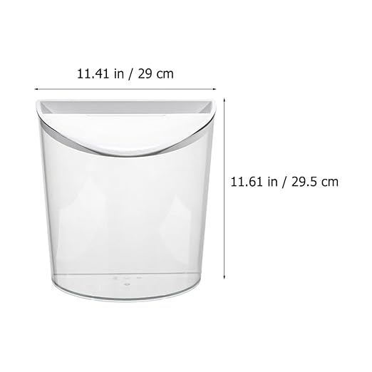 jojofuny Hanging Kitchen Trash Bin 29x28.5cm Plastic Waste Container Wall-Mounted Garbage Can for Cabinet Door Use