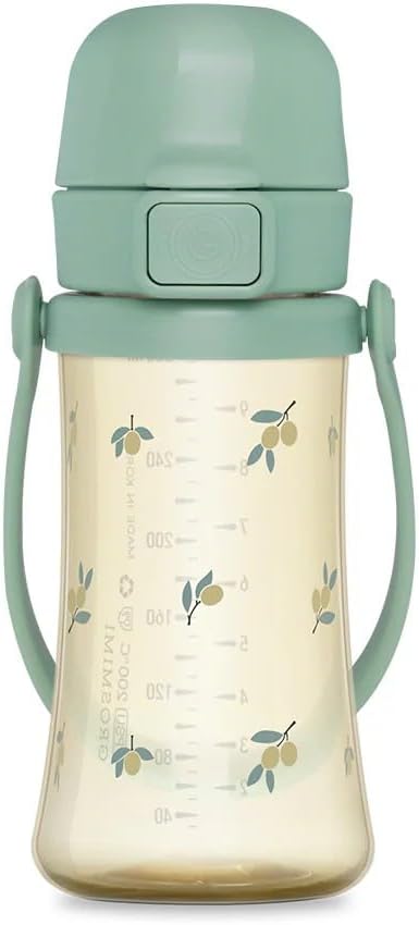 GROSMIMI Slow Flow Toddler Tumbler Water Bottle BPA Free 10 oz. (PPSU, Olive)