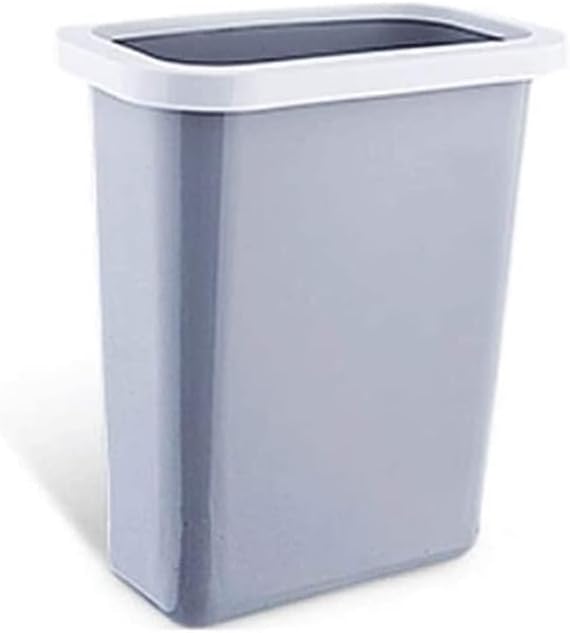 Trash Cans Hanging Waste Bin Under Kitchen Sink,Plastic Dustbins Over Cabinet Door with Top Ring to Fix Garbage Bag Outdoors and Home (Color : Gray)