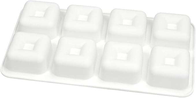 mostsom Silicone Molds Mousse Mold Square Silicone Candy Molds For Chocolate Truffle Mousse Cake Dessert Mold DIY Baking Mold Baking Tool 8-Cavity Butter Mould (H_ Small Square)