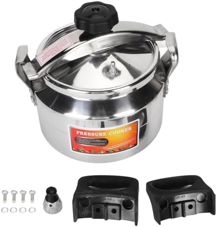 Zerodis Pressure Cooker, Explosion Proof Stovetop Pressure Cooker with Double Bottom Canning Pot for Gas Stove Cooker (5L)