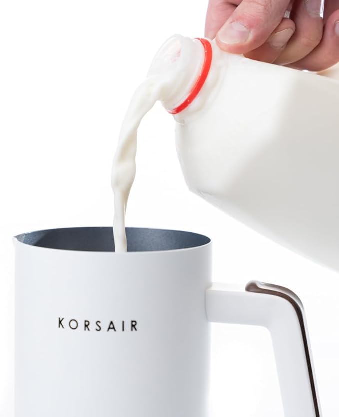 KORSAIR Electric Milk Frother 4-in-1 for Hot & Cold Foam | Automatic Milk Steamer & Warmer Machine for Latte, Cappuccino, Coffee | Quiet, Large Capacity, Easy Clean