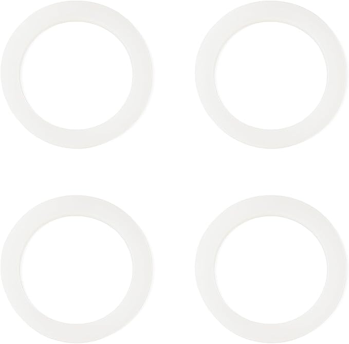 4 Pack Gasket Seal Rings for Bialetti Moka Express Dama 3/4 Cups-Food Grade Silicone Gaskets, Replacement Silicone Sealing Rings-Aluminium Stovetop Coffee Maker Pot Accessories
