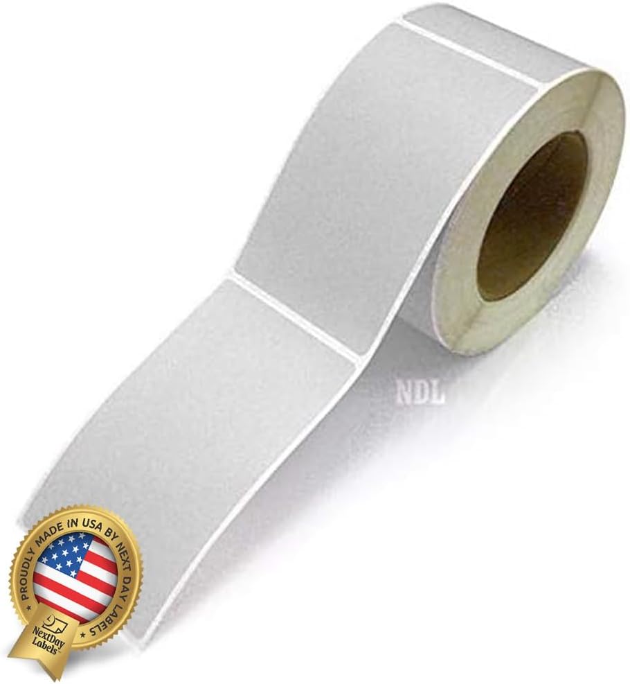 NextDayLabels 500 Rectangle Stickers (3" x 5") - Color Coding Labels Roll - Moving Labels for Boxes, Colored Inventory Stickers for Packing, Organizing, and Storage (Gray)