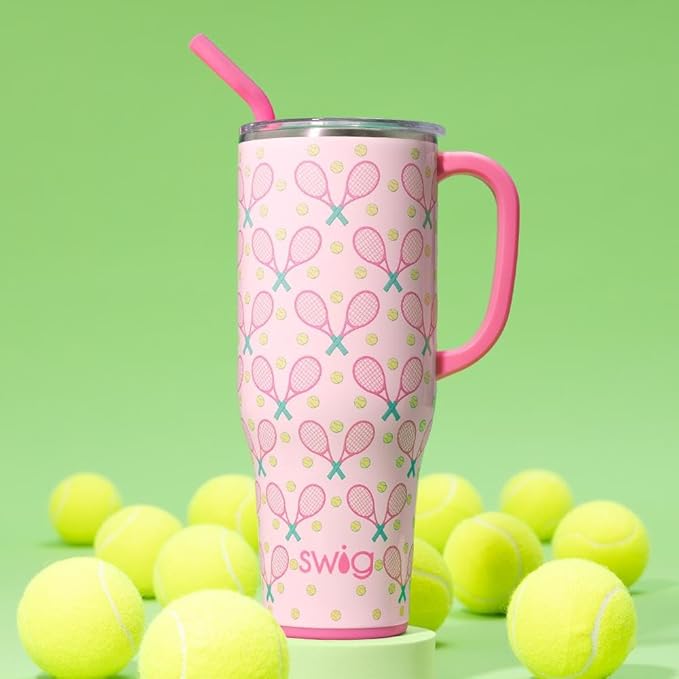 Swig Life 40oz Mega Mug, 40 oz Tumbler with Handle and Straw, Cup Holder Friendly, Dishwasher Safe, Extra Large Insulated Tumbler, Stainless Steel (Love All)