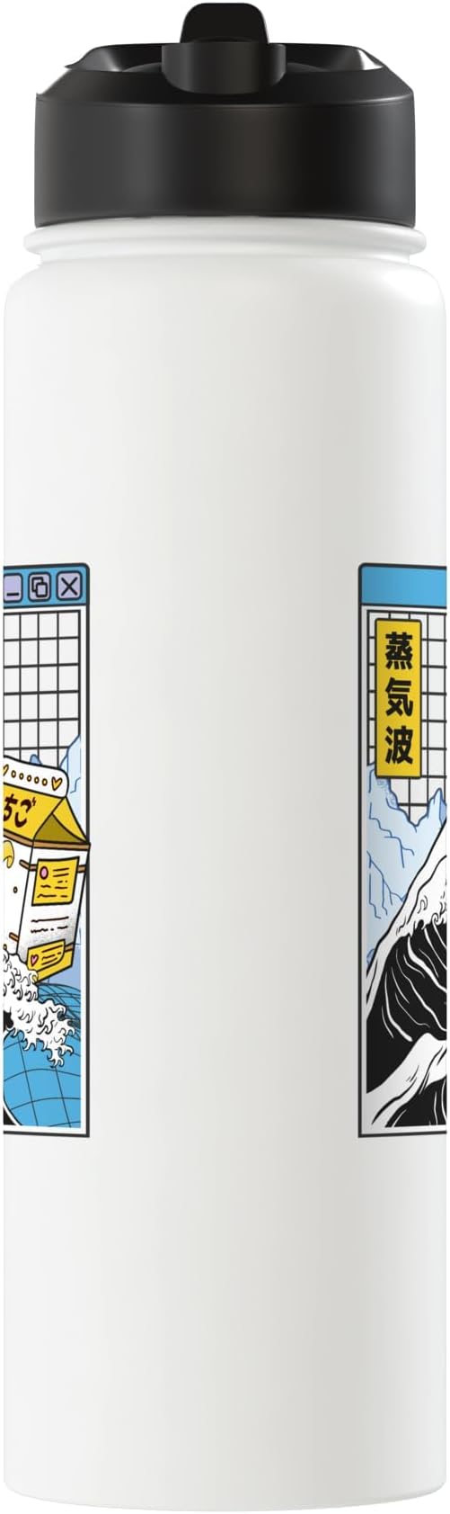 Banana Milk Carton Great Wave Kawaii Vaporwave Anime Stainless Steel Insulated Water Bottle