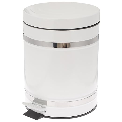 Multi-Function Pedal Trash Can with Lid, 12l Iron Wastebasket for Bathroom and Office, Industrial Style Household Garbage Bin with Foot Press for Kitchen and Toilet Use