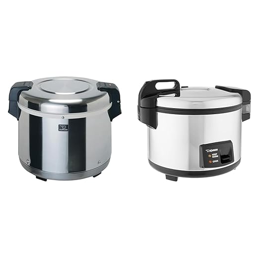 Zojirushi 8-Liter Electric Rice Warmer & 20-Cup Commercial Rice Cooker Bundle (Stainless Steel)